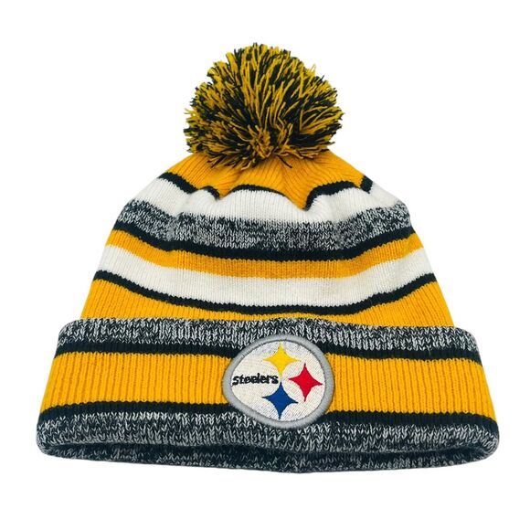 NFL Pittsburgh Steelers Headwear Beanie Hat with Pom - Picture 1 of 3